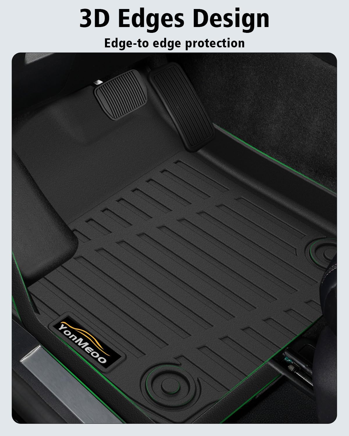 Floor Mats Custom Fit for Chevy Equinox EV 2025 Trunk Mat with Backrest Mat All Weather TPE Rubber Cargo Liner Anti-Slip Full Set for Equinox Accessories (Trunk Mat+Backrest Mats+Floor Mats)