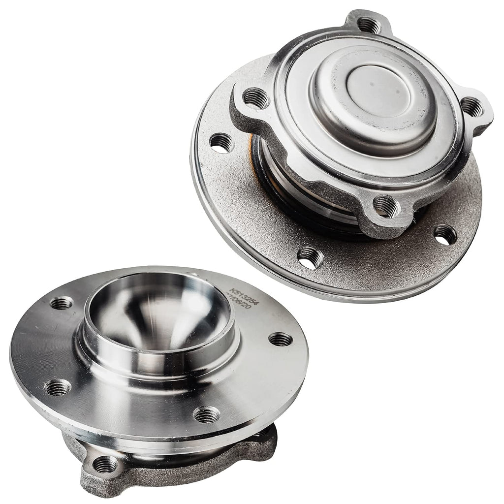 Detroit Axle - Front 2pc Wheel Bearing Hubs for BMW 323i 325Ci 325i 328i 330Ci 330i 335d 335i 335is, X1 128i 135i 135is Z4, 8 Bolts Wheel Bearing and Hubs Assembly Replacement