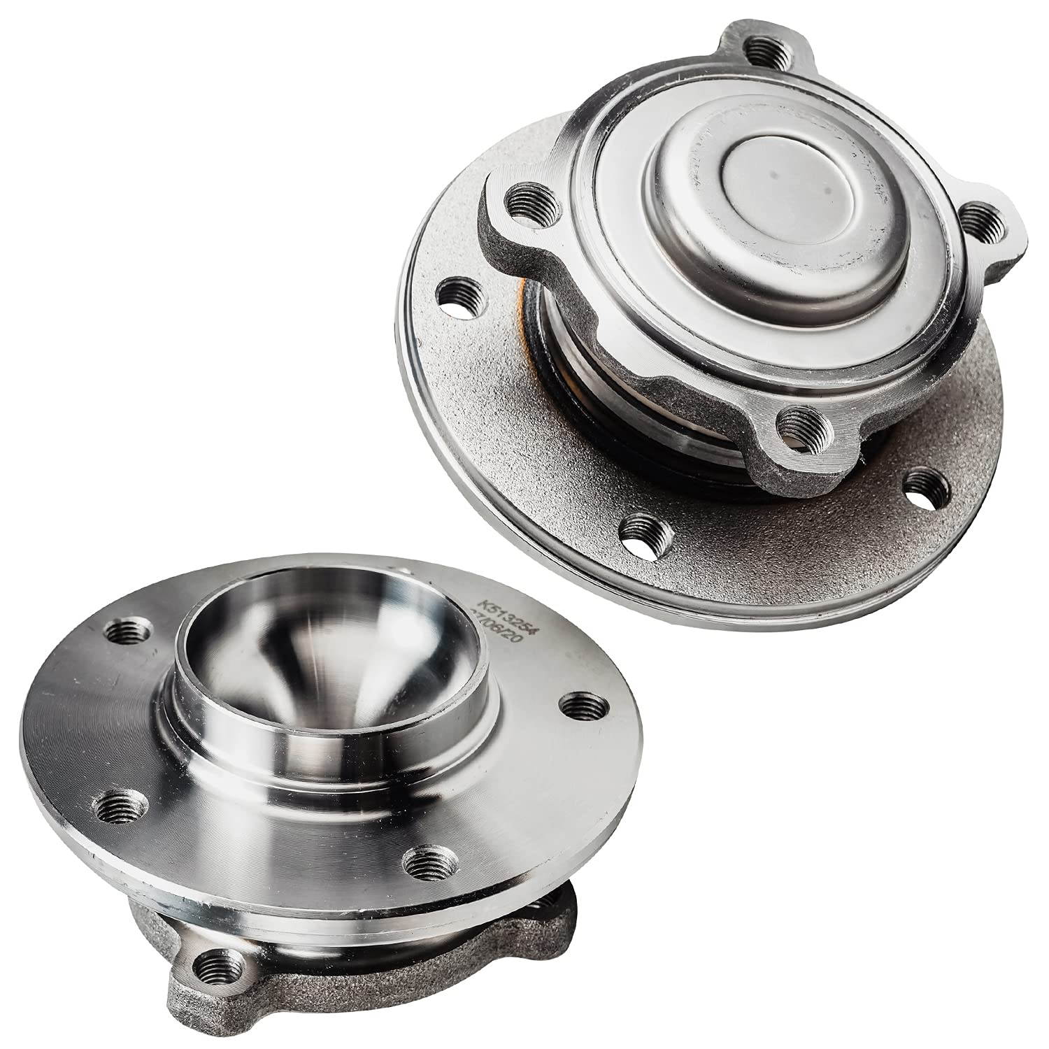 Detroit Axle - Front 2pc Wheel Bearing Hubs for BMW 323i 325Ci 325i 328i 330Ci 330i 335d 335i 335is, X1 128i 135i 135is Z4, 8 Bolts Wheel Bearing and Hubs Assembly Replacement