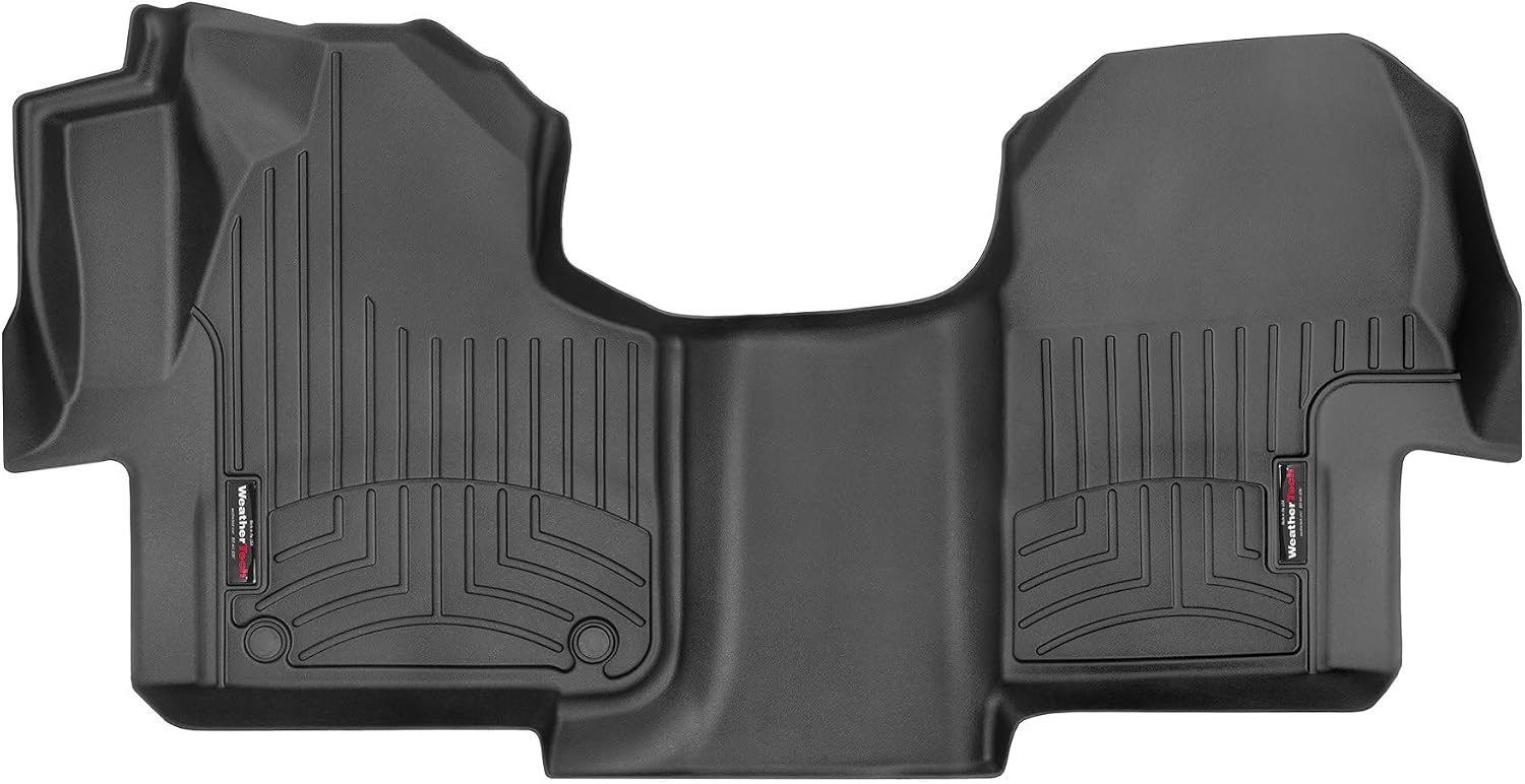 WeatherTech Custom Fit FloorLiners for Mercedes Sprinter, Sprinter, Sprinter - 1st Row - Over The Hump (4415211), Black