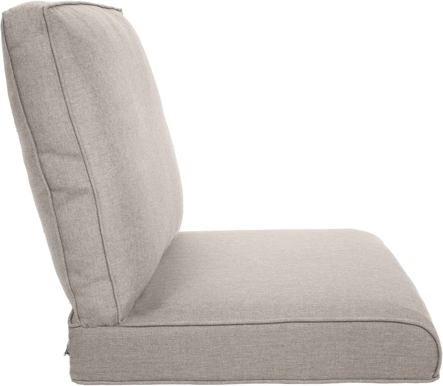 Pop 22x25/22x24 Outdoor Replacement Cushions - 1 Set High Back Deep Seat Patio Furniture Cushion for Wicker Dining Swivel Rocking Chairs Rattan Loveseat Couch Sectional Sofa - Beige/Classic