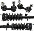 TRQ Front Suspension Kit Complete Strut & Coil Spring Assembly Sway Bar Stabilizer Link Compatible with 2009-2013 Infiniti G37 2014-2017 Q60