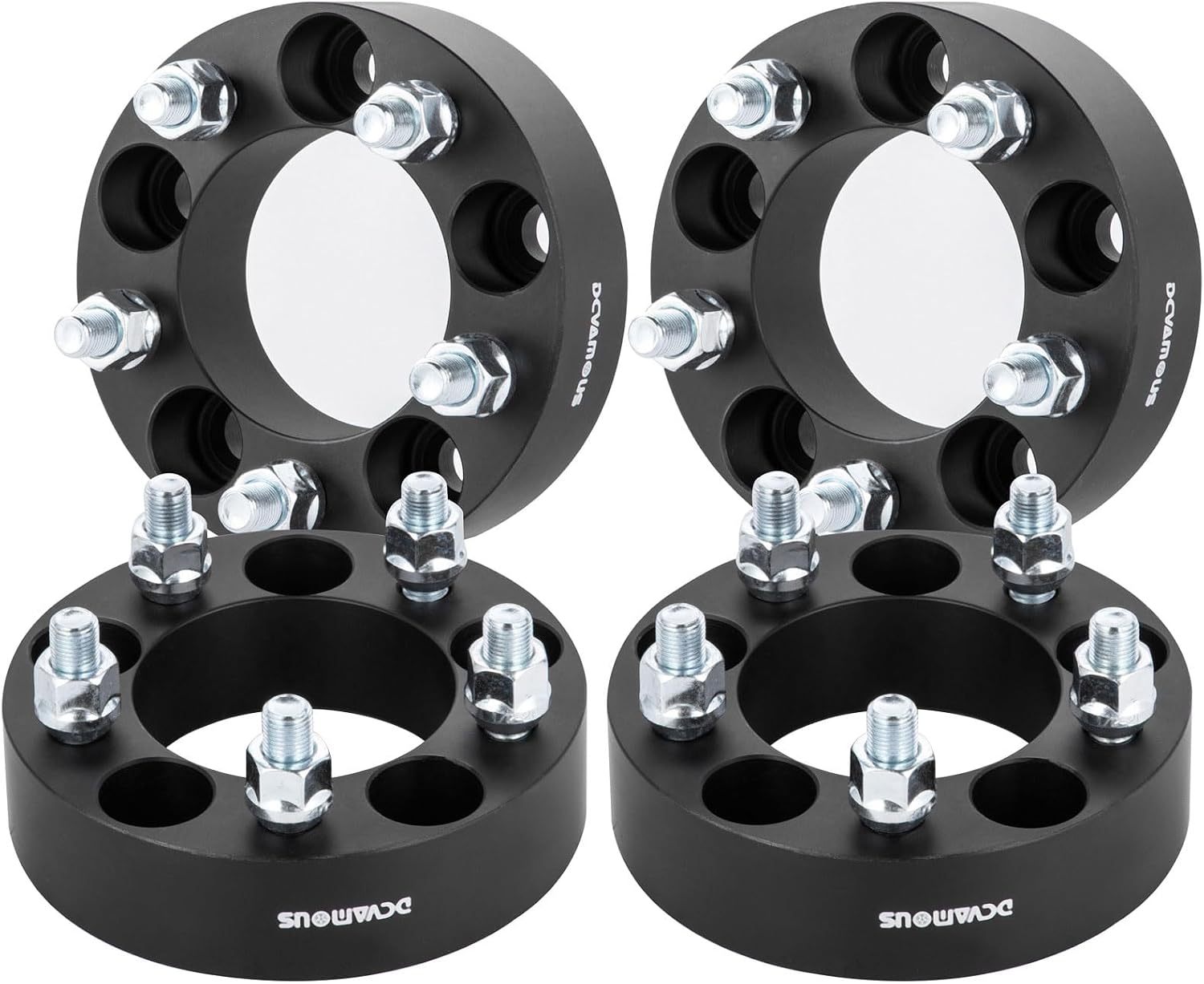4PC 5x5.5 to 5x5 Wheel Adapters 1.5 Inch with 14x1.5 Studs Compatible with Ram 1500 5 Lug 5x139.7 to 5x127 Rims for 2014-2018 R-A-M 1500
