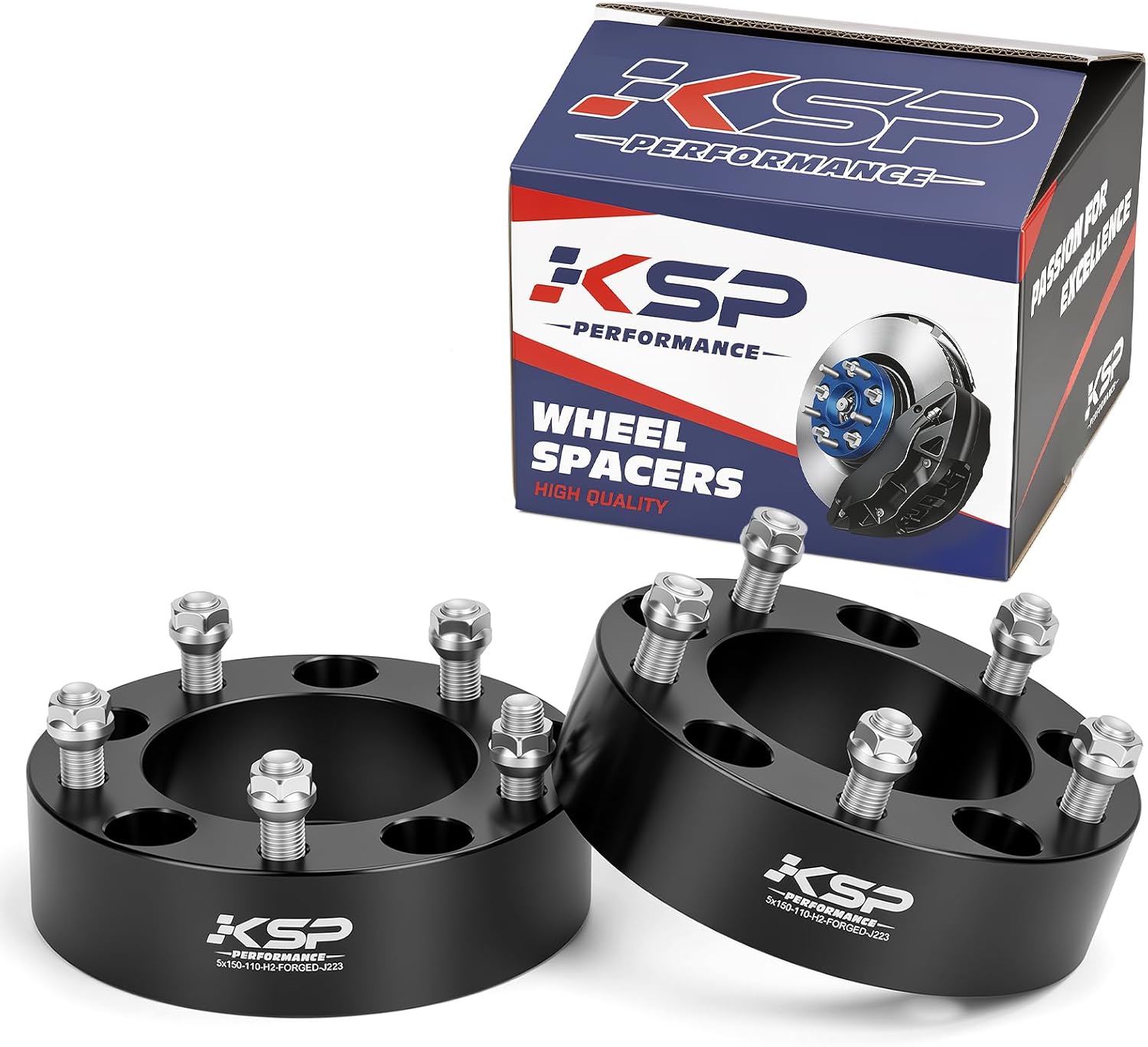 KSP 2 inch 5x150mm Wheel Spacers Fits to-yo-ta 08-21 Tundra Sequoia, 5x5.9 Wheel Spacers for Land Cruiser J70 J76 Lexus LC70 LC76 Models, with M14x1.5 Studs 110.1mm Hub Bore, 2PCS Not Hubcenetric