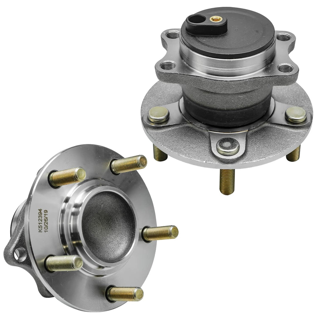 Detroit Axle - 2pc FWD Rear Wheel Bearing Hubs for 2008-2017 Mitsubishi Lancer, 2011-2012 Outlander Sport, Wheel Hub Bearings Assembly Replacement