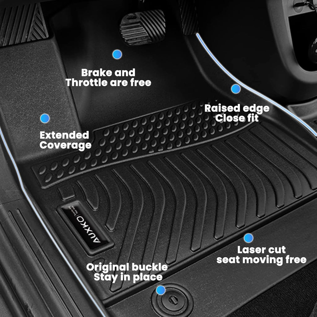 Auxko All Weather Floor Mats Cargo Mat for Mitsubishi Outlander PHEV 2026 2025 2024 2023 TPE Liners Accessories Guard Odorless Anti-Slip Floor Liners & Trunk Liner