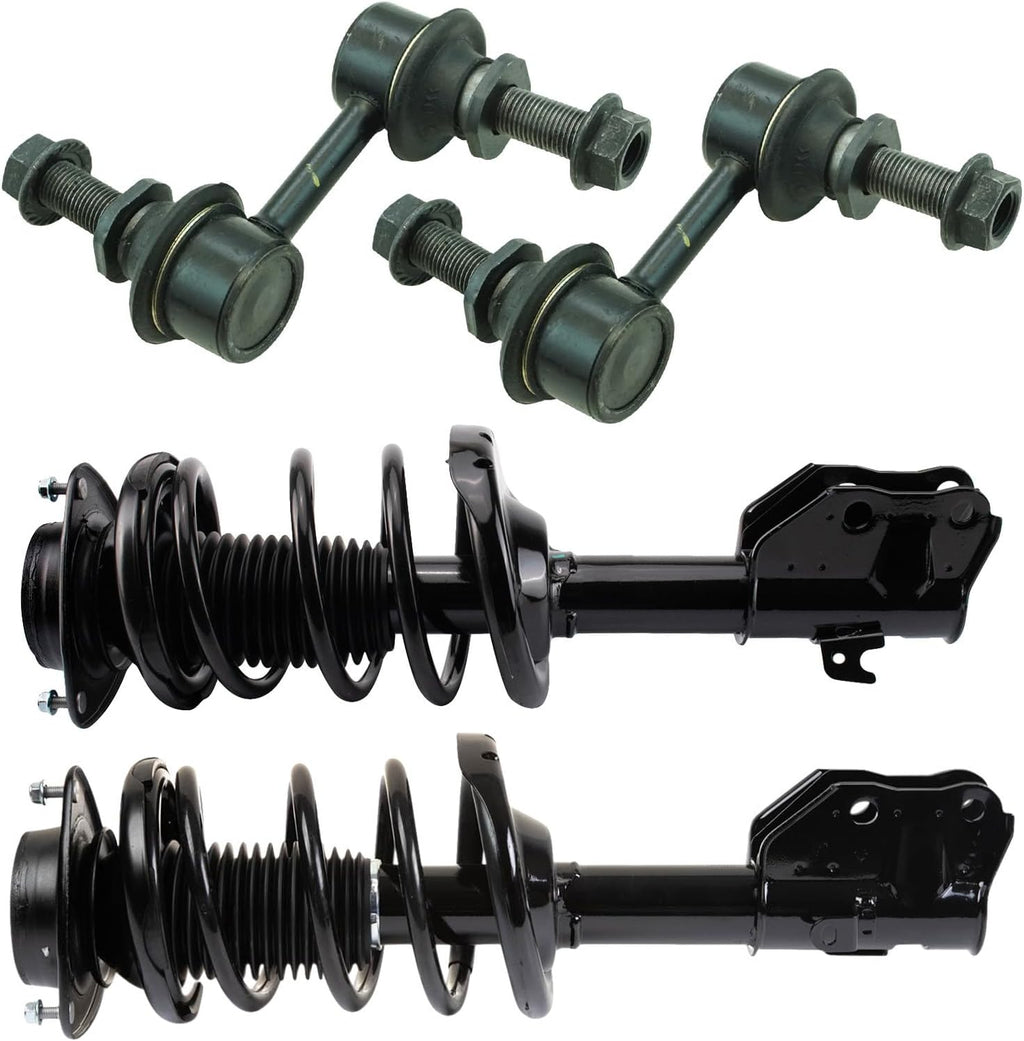 TRQ Front Suspension Kit Complete Strut & Coil Spring Assembly Sway Bar Stabilizer Link Compatible with 2016-2017 Subaru Crosstrek 2013-2015 XV Crosstrek