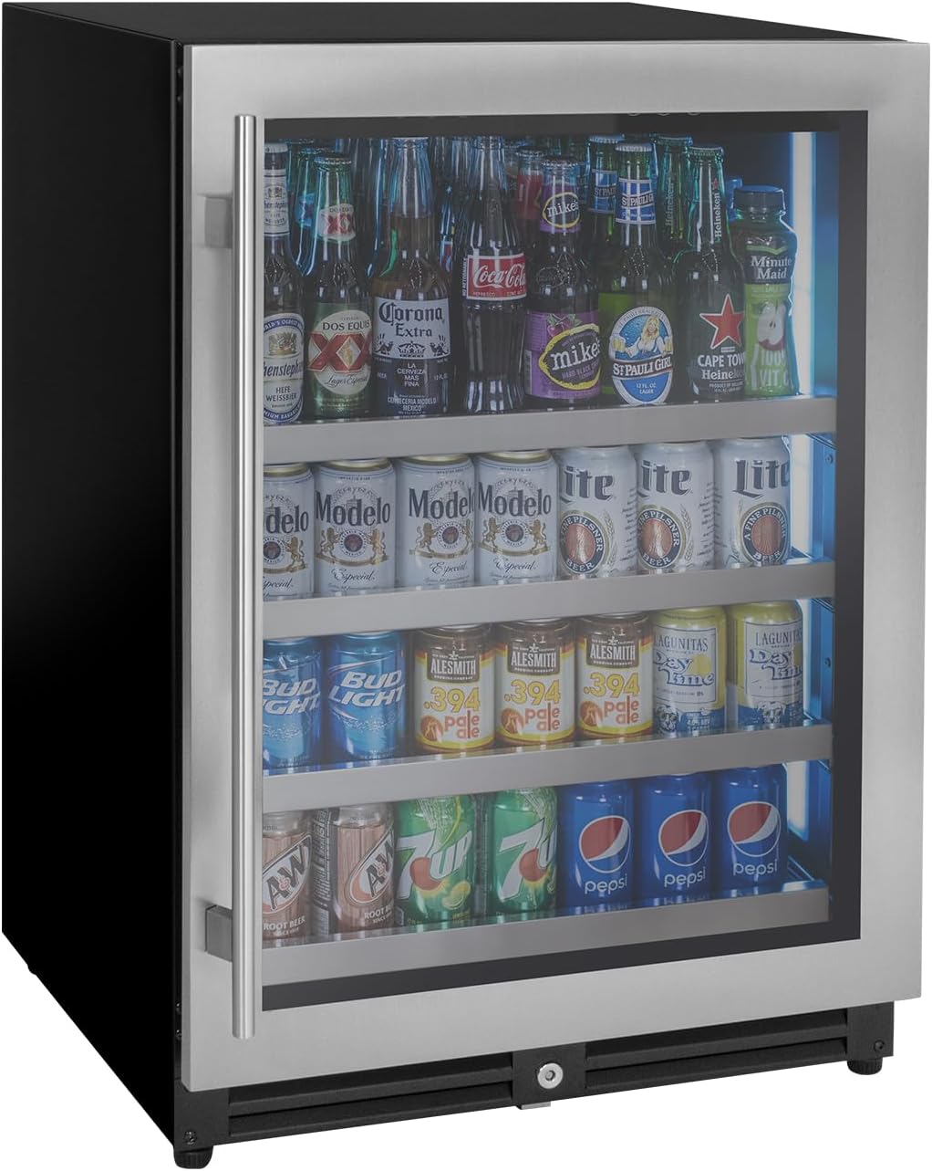 Kegco 24' Wide Stainless Steel Right Hinge Beverage Center VSBC-24LSR
