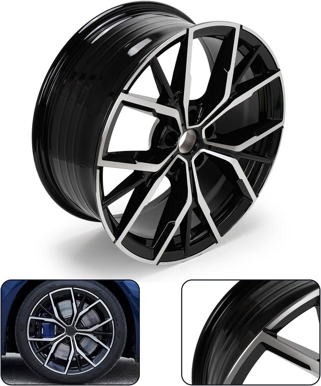 New 19'' x 8' Aluminum Alloy Wheel Rim Compatible with 2019 2020 2021 2022 2023 BMW 530i 530e 540i M550i, Front Wheel Replacement, OE Direct Fit Replacement Rim