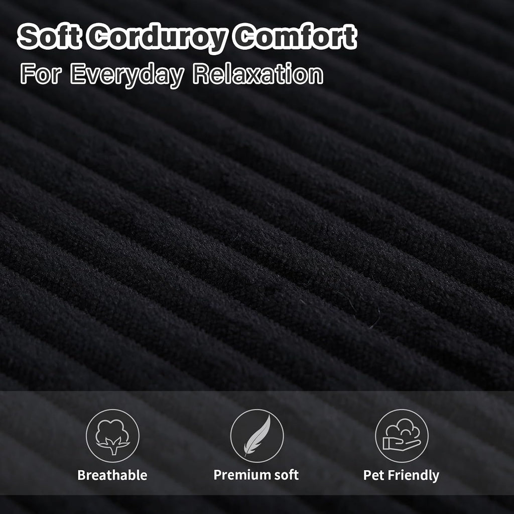 Folding Sofa Bed with Pillow, Convertible Sleeper Chair, Comfy Floor Futon Couch Mattress Lounge Sofa for Adults Portable Fold Out Chair Bed for Living Room Bedroom, Single, Black