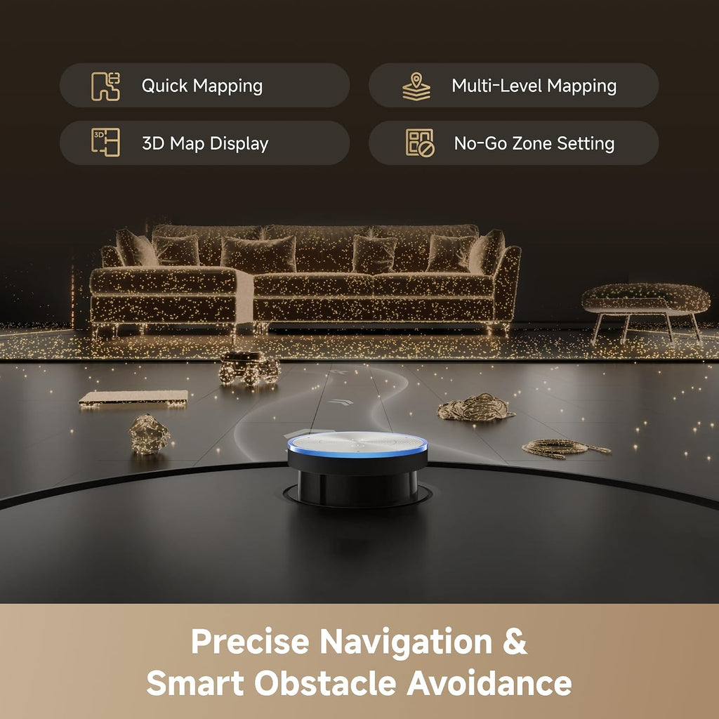 DREAME L60 Pro Ultra Robot Vacuum and Mop with Auto-Empty, 35,000Pa Suction, Hot Water Mop Self-Cleaning, and Smart Obstacle Avoidance, Black
