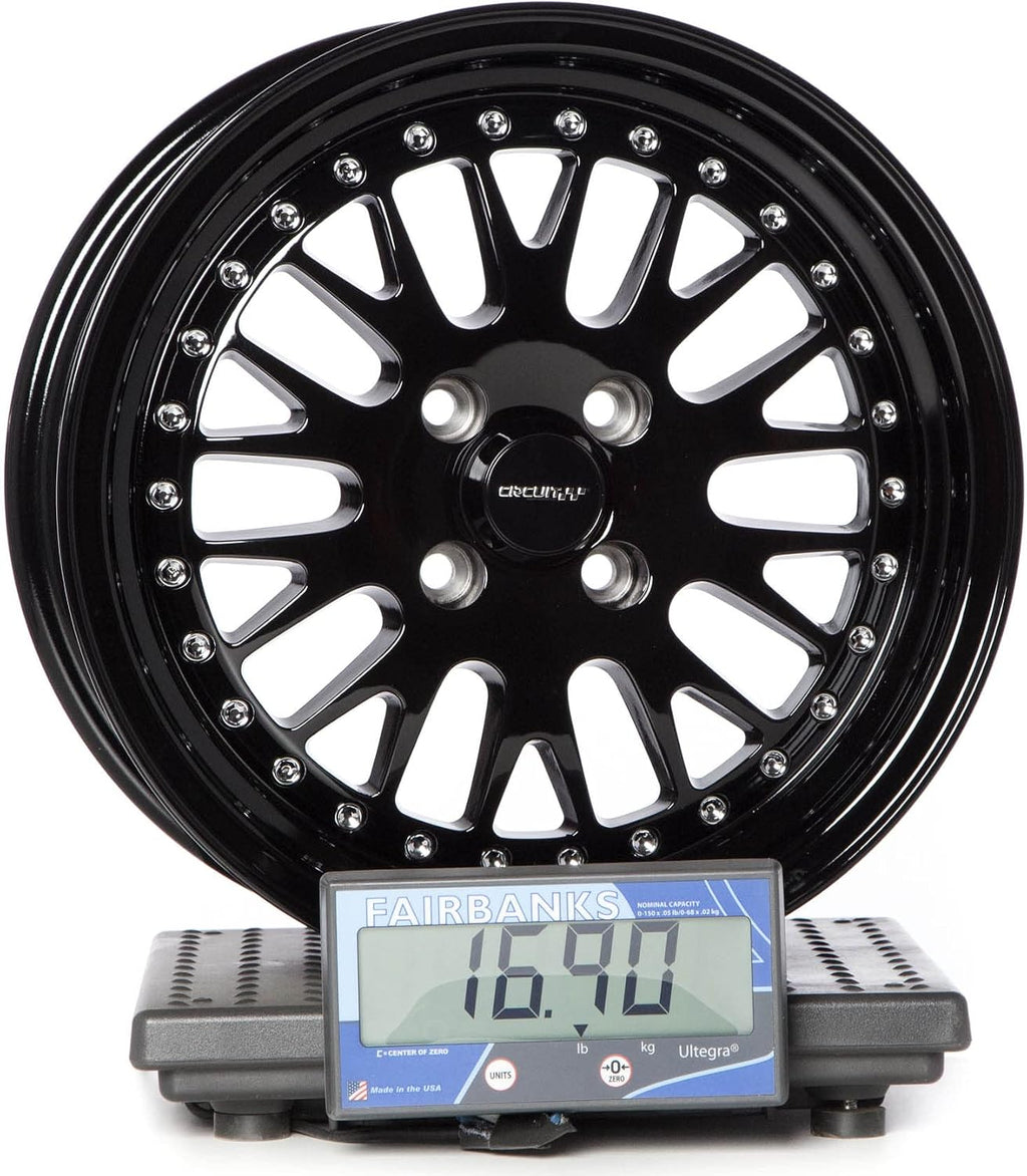Circuit Performance CP21 15×7 Gloss Black 4×100 [+25mm] Wheel Rim compatible with Acura Integra, Honda Civic, Mazda Miata MX5, and BMW E30