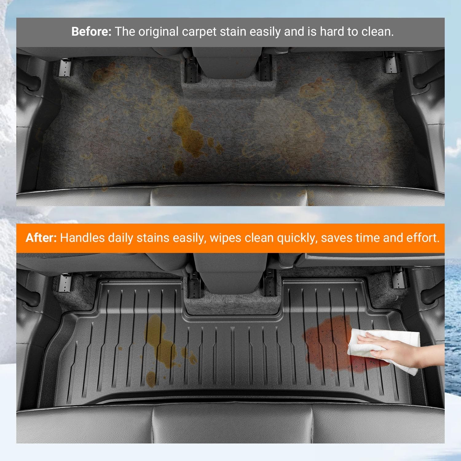 powoq FWD Floor Mats Compatible with 2021-2026 Chevy Trailblazer Cargo Mat Trunk Mat Cargo Liner TPE Replacement for 2021-2026 Chevy Trailblazer FWD Accessories (Trunk Mat+Backrest Mats+Floor mats)