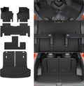 Floor Mats Compatible with 2024 2025 2026 Kia EV9 6&7 Seats Cargo Liner Cargo Mat Trunk Mat Trunk Liner Back Seat Cover Protector EV9 Accessories (Floor Mats+Trunk Mat with Backrest Mat)