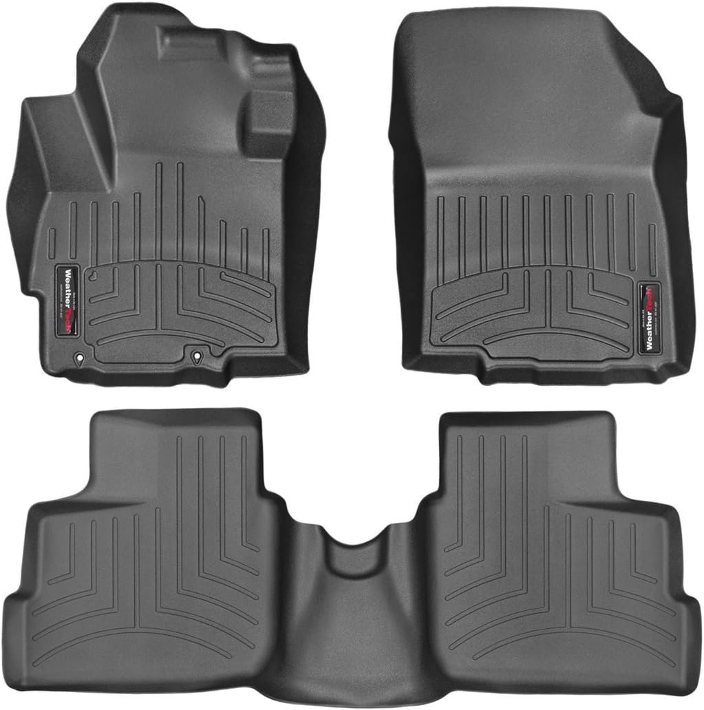 WeatherTech Custom Fit FloorLiners for Mitsubishi Mirage, Mirage, 1st & 2nd Row (44600-1-2), Black