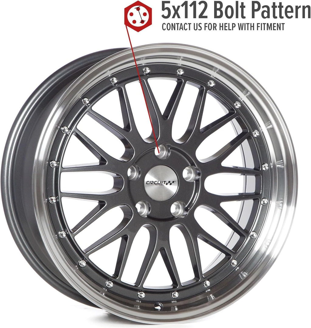 Circuit Performance CP30 18×8 Gloss Gun Metal 5×112 [+35mm] Wheel Compatible with BMW, VW, AUDI, Mercedes