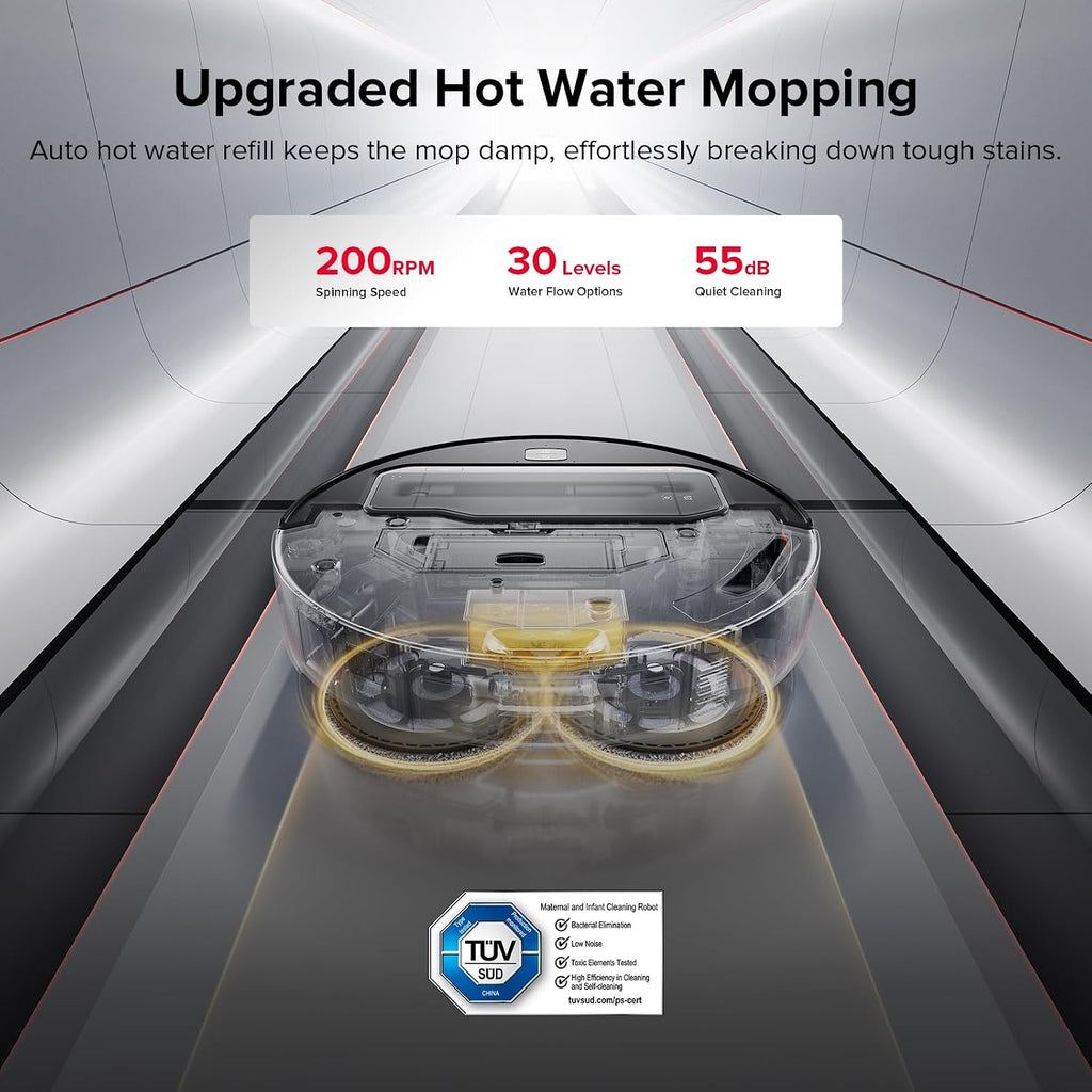 roborock Saros Z70 Robot Vacuum and Mop, OmniGrip Arm, AI-Powered, 22,000Pa Suction, 3.14'' Ultra Slim, FlexiArm Riser Technology, AdaptiLift Chassis, Obstacle Avoidance, Auto Mop Washing & Drying