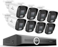 SANNCE 5MP Bullet Surveillance Camera System, 8CH 6MP NVR with 8PCS 5MP HD Weatherproof PoE Security Cameras with H.265 Video Compression, Smart IR LED, APP Push Alert, Remote Access (NO HDD)