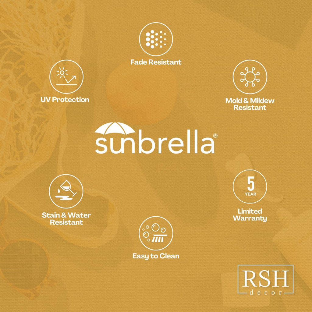 RSH DECOR: Sunbrella Foam Adirondack Chair Cushion | 48' x 20' x 2' | Sunbrella Performance Fabric | Water and Fade-Resistant | Outdoor Cushion for Patio Furniture | Canvas White