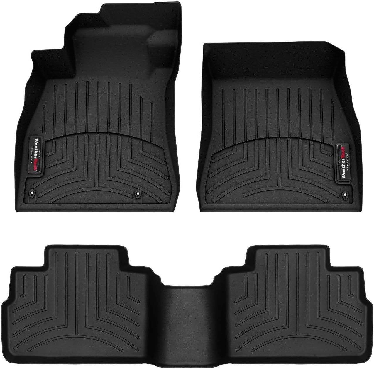 WeatherTech Custom Fit FloorLiners for Nissan Sentra - 1st & 2nd Row (4417101-4416032), Black