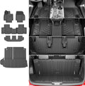 powoq Floor Mats Compatible with 2020-2026 Toyota Highlander Cargo Mat Trunk Liner Cargo Liner Replacement for 2020-2026 Toyota Highlander Accessories (Trunk Mat with Backrest Mats+Floor mats)