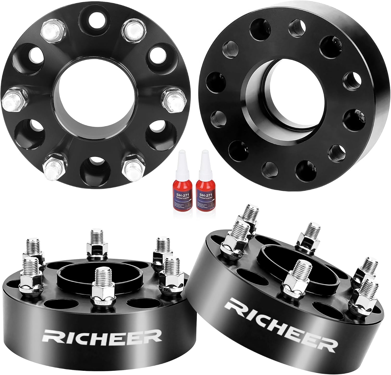 Richeer 2 inch 6x5.5 Wheel Spacer for 2019-2024 Ram 1500, 4 PCS 6x139.7mm Wheel Spacer with 14x1.5 Studs & 77.8mm Center Bore for 2019 2020 2021 2022 2023 2024 Ram 1500
