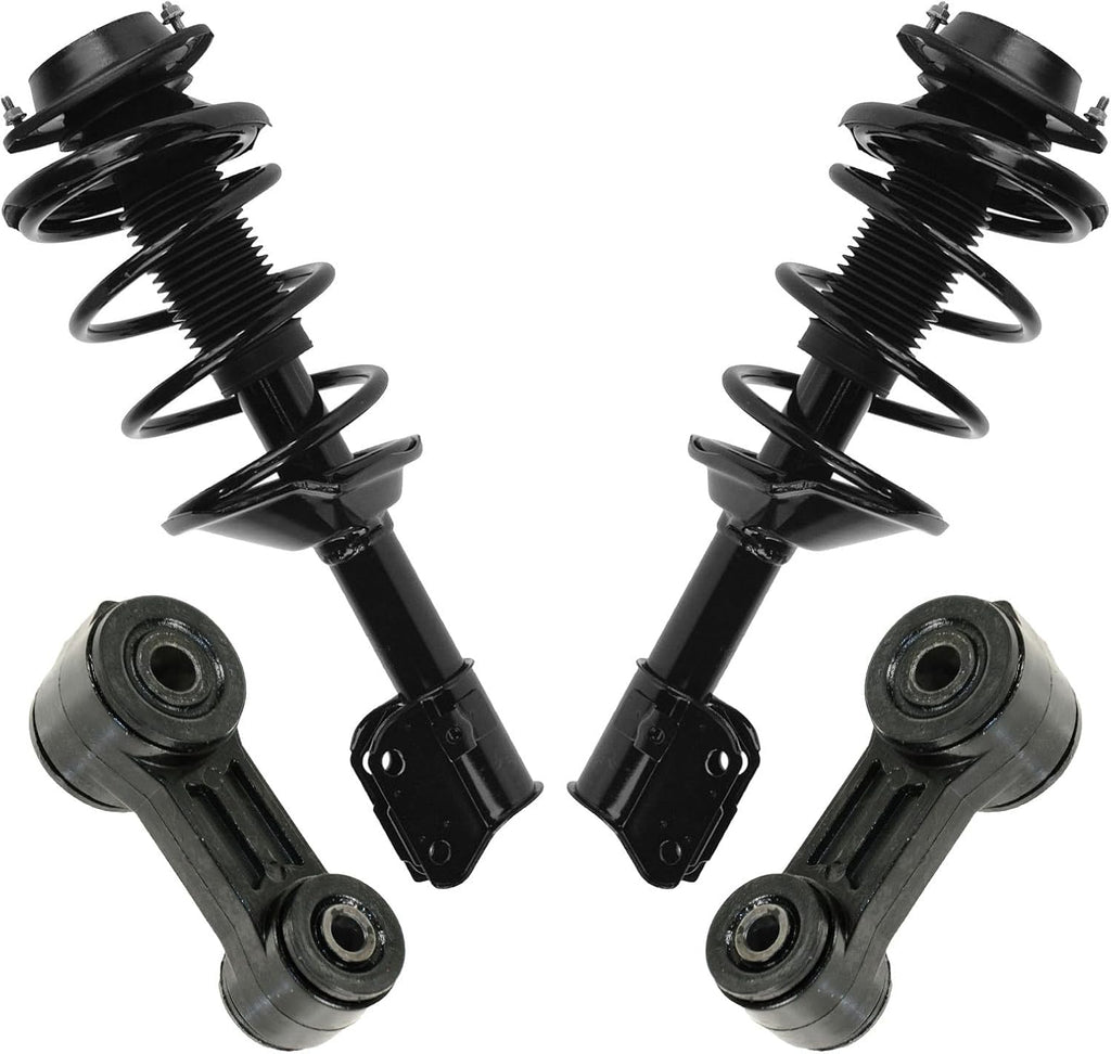 TRQ Front Suspension Kit Complete Strut & Coil Spring Assembly Sway Bar Stabilizer Link Compatible with 2003-2004 Subaru Legacy
