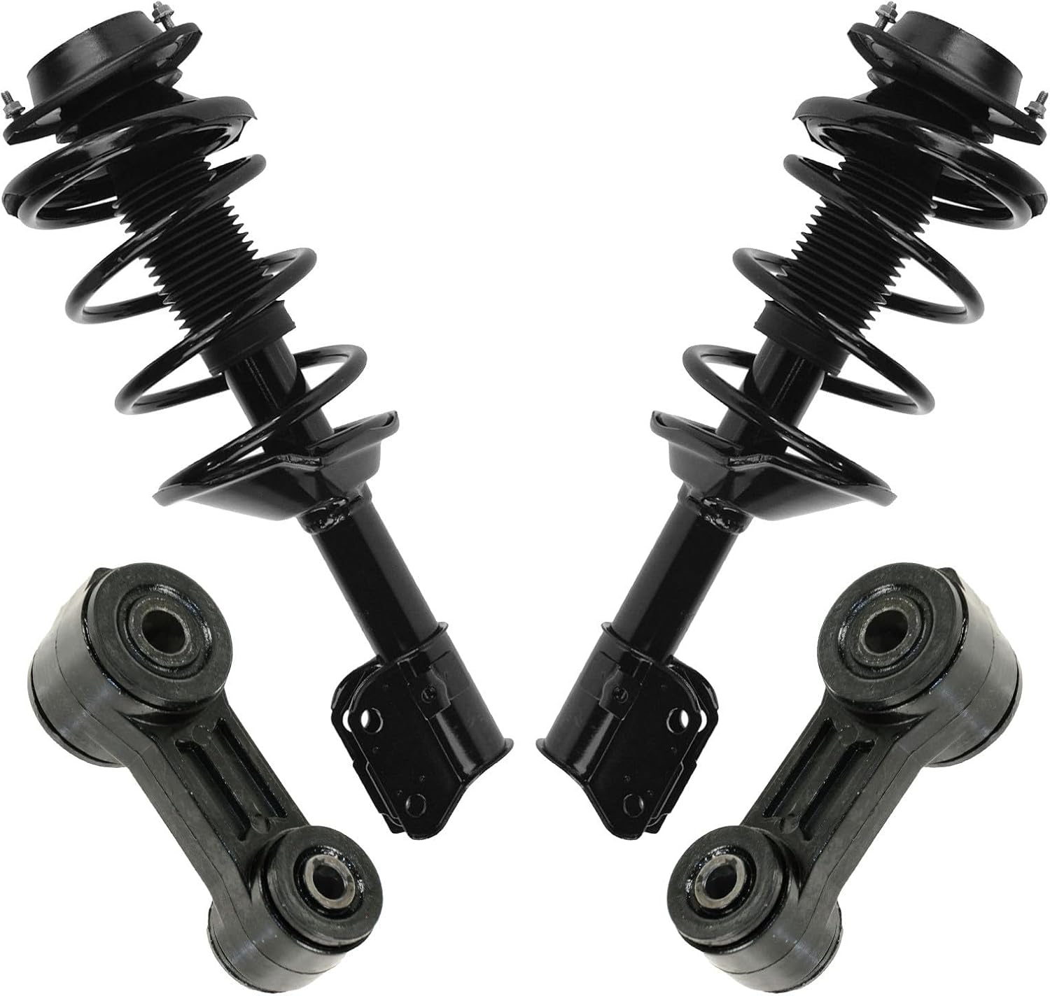 TRQ Front Suspension Kit Complete Strut & Coil Spring Assembly Sway Bar Stabilizer Link Compatible with 2003-2004 Subaru Legacy