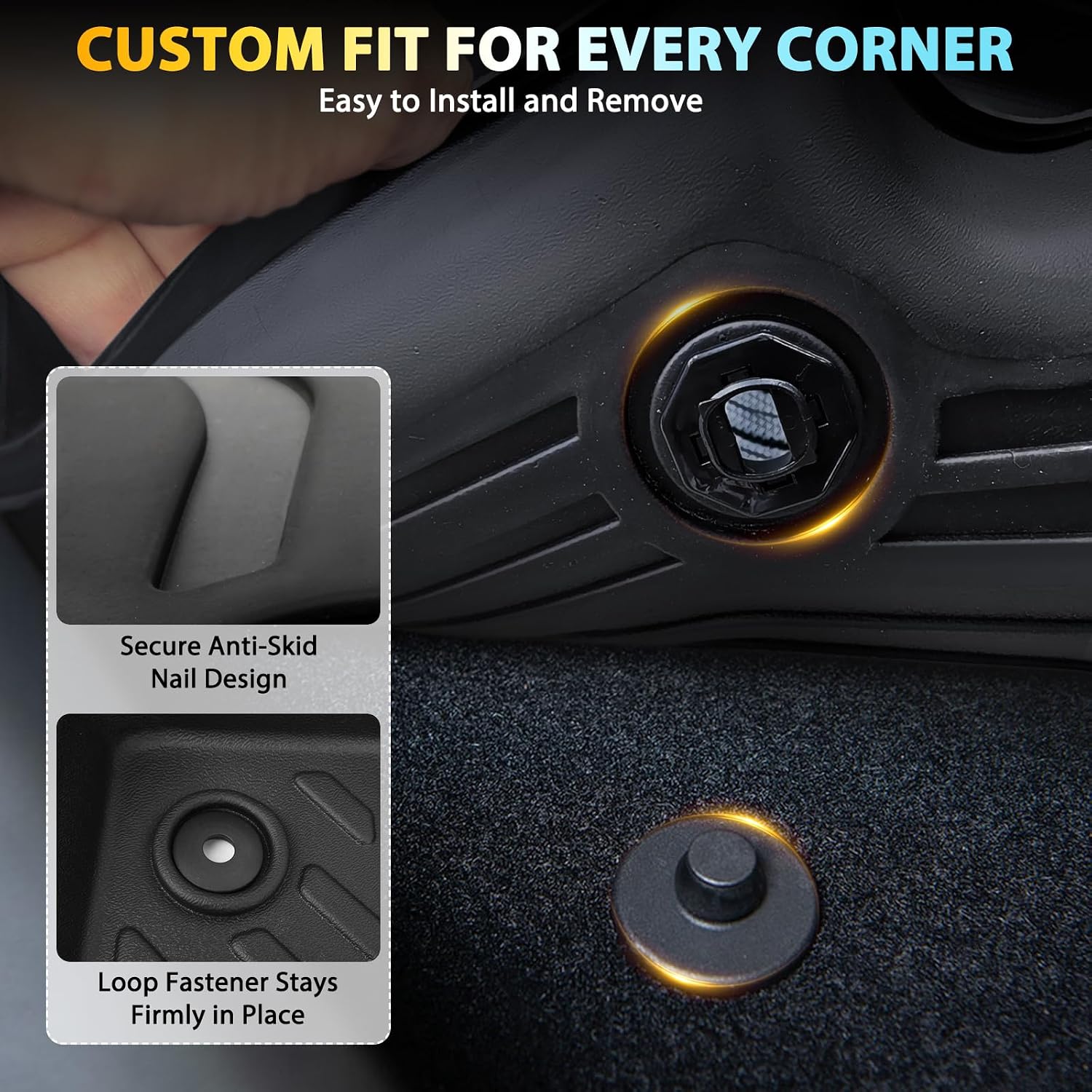 Floor Mats & Cargo Liner for Toyota Sequoia 2012-2022, All Weather TPE Floor Liners Custom Fit Sequoia Heavy Duty Car Mats 1st & 2nd & 3rd Row & Trunk Mat Accessories Odorless Anti Slip Black