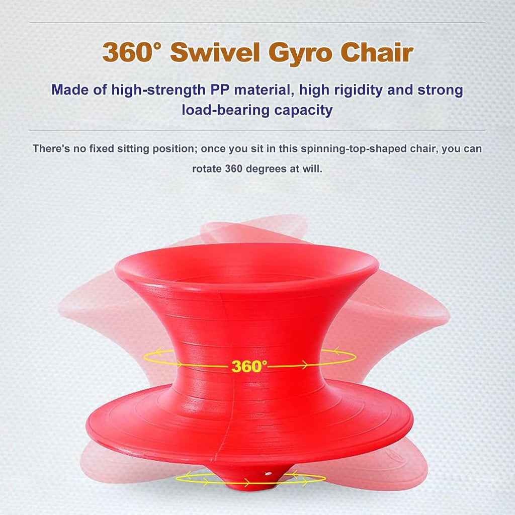 360° Swivel Gyro Chair, Autism Kids Swivel Chairs/Spinner Seat, One-Piece Molded Gyro Lounge Seat for Sense Training, Bedroom Living Room Camping Backyard Relaxation Chaise