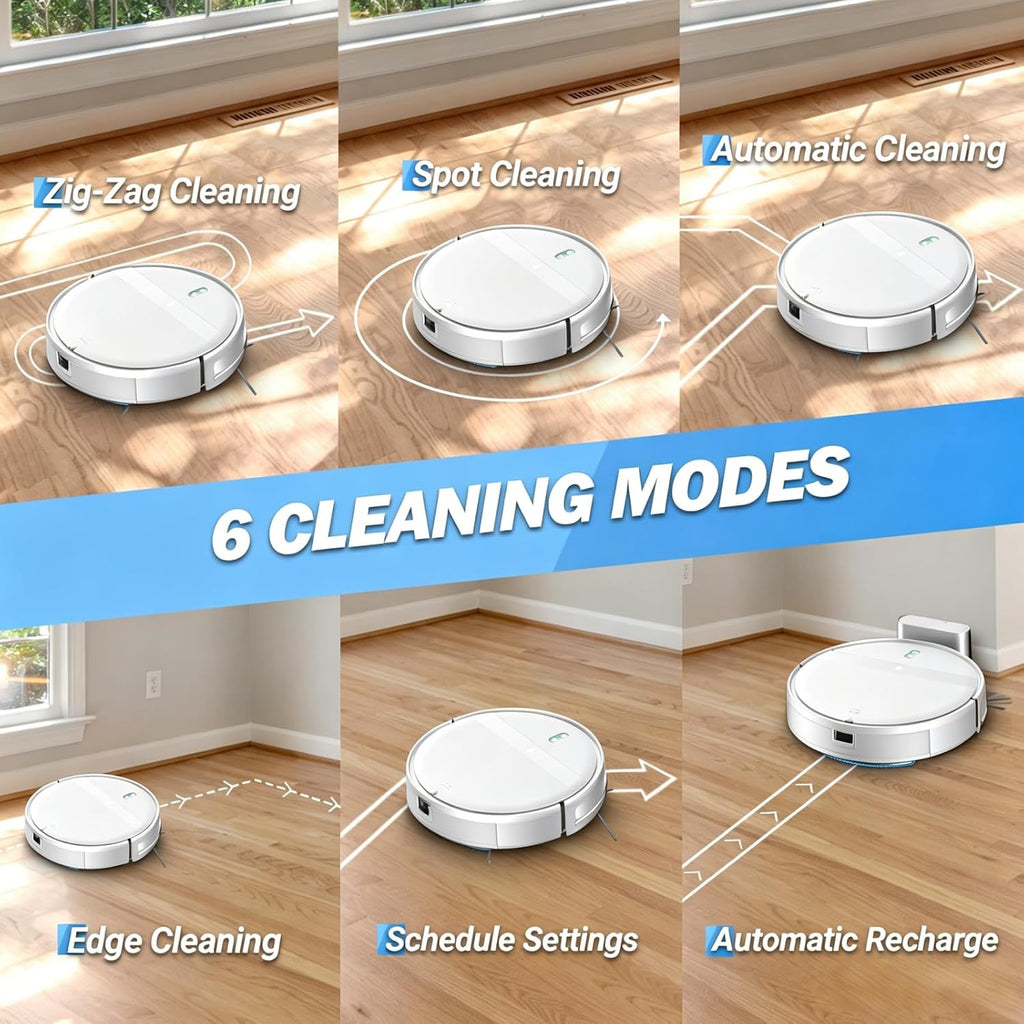 Kilgone Robot Vacuum and Mop Combo - Tangle-Free Powerful Suction, App Scheduling, Long Runtime