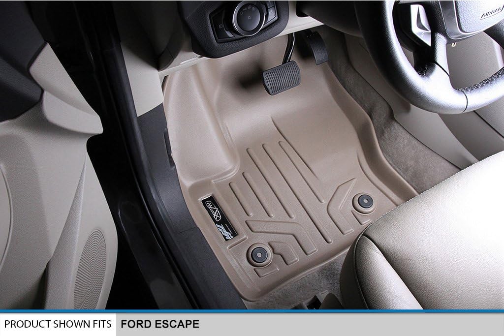 SMARTLINER Custom Fit Floor Mats 1st Row Liner Set for 2013-2019 Ford Escape