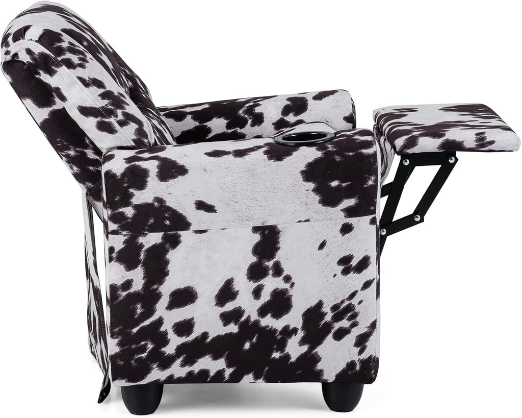 Costzon Kids Recliner Chair with Cup Holder, Toddler Adjustable Lounge Chair w/Footrest for Boys Girls Room, Ergonomic Baby Child Furniture Sofa for Age 3+ Gifts, Kids Mini Recliner up to 150 lbs