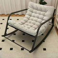 Patio Rocking Chairs, Egg Chair Outdoor, Indoor Papasan Chair, Upholstered Glider Rocker Chair, Modern Rocking Chair, Comfy Side Chair for Living Room Bedroom Garden,Gray