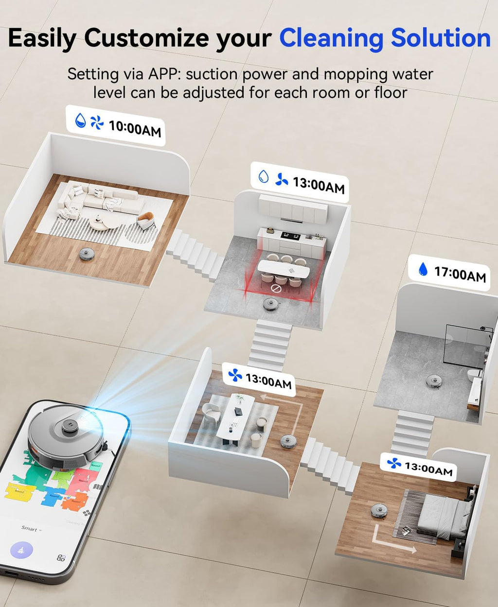 Robot Vacuum 20,000 Pa Robot Vacuum and Mop,90 Day Self Emptying Vacuum Robot,Lidar Navigation,5G/2.4GWiFi APP Aspirateur Robot,Self-Charging Robot Vacuums for Pet,Floor,Carpet Gray R11