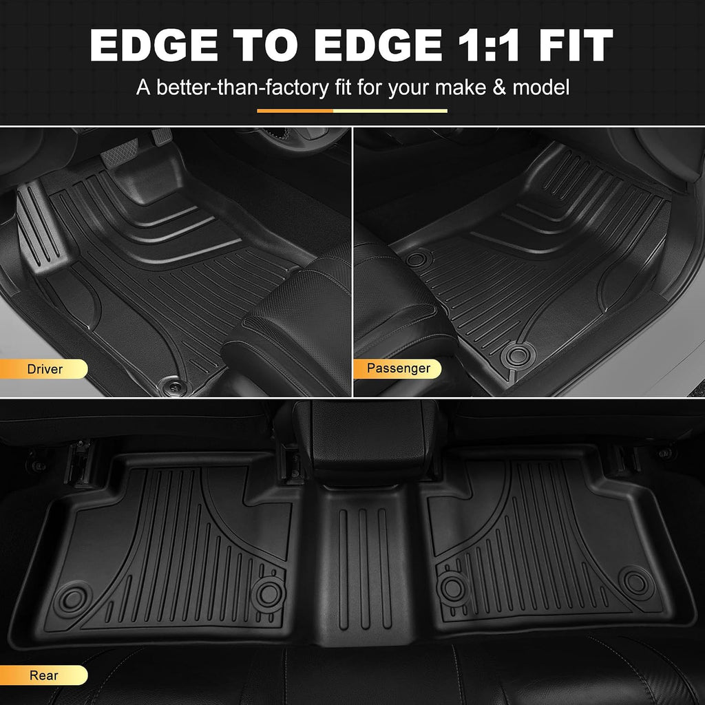 Floor Mats & Cargo Liner Fit for 2022-2026 Honda Civic Hatchback Sport/EX-L/LX - Original All Weather TPE Floor Liners Trunk Mat Civic Hatchback Accessories Cargo Tray (Not for Hybrid/Sport Touring)