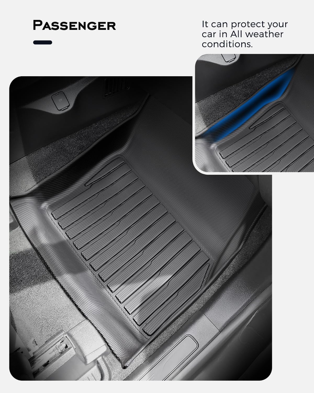 Custom Fit Floor Mats & Cargo Liner & Rear Seat Back Protectors for Ford Escape 2013-2019, All-Weather Rubber Mats, Full Interior Protection for SUV, Durable & Easy to Clean