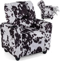 Costzon Kids Recliner Chair with Cup Holder, Toddler Adjustable Lounge Chair w/Footrest for Boys Girls Room, Ergonomic Baby Child Furniture Sofa for Age 3+ Gifts, Kids Mini Recliner up to 150 lbs