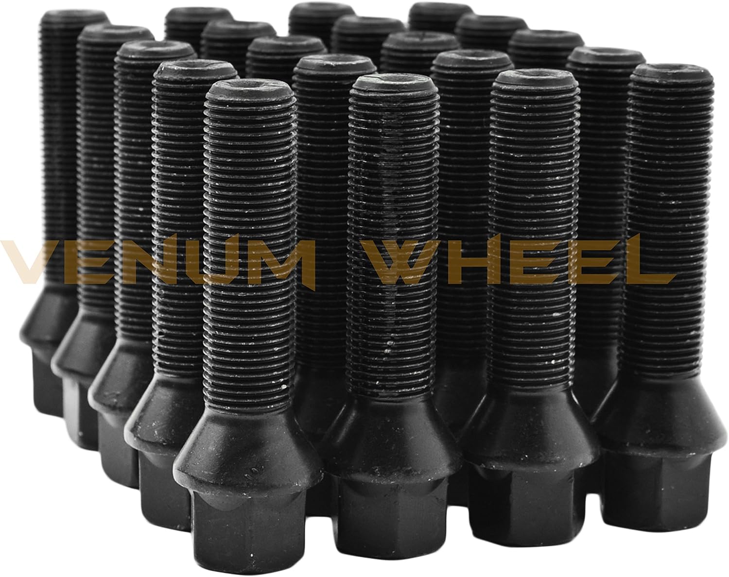 4 Pc 5x112 MM 15 MM & 20 MM Hub Centric Wheel Spacers Staggered + Black M14x1.5 Conical Tapered Lug Bolts Compatible with Audi Vehicles 2009-2019 with Aftermarket Wheels
