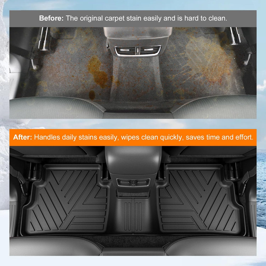 powoq Floor Mats Compatible with 2023-2025 Mazda CX-5 Trunk Mat Backrest Mat TPE Mats Replacement for Mazda CX-5 2023-2025 Accessories (Trunk Mat+Backrest Mat+Floor Mats)