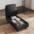 LINSY HOME Modular Sectional Sofa Module (Black, Storage Chaise)