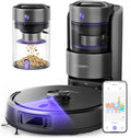 Robot Vacuum and Mop, Upgraded Bagless Robot Vacuum Cleaner with Self-Emptying, 6000Pa Robotic Vacuum with LiDAR Navigation, Smart Mapping, Schedule, App/Alexa Control for Carpet/Pet Hair, Q20 Ultra