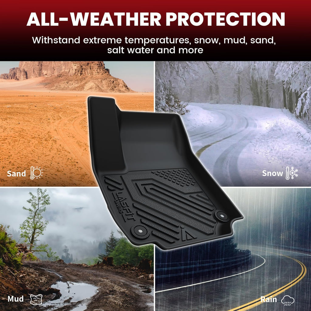 LASFIT Floor Mats & Cargo Liner with Backrest Mat 2025 2026 2027 for Chevy Equinox/GMC Terrain (Not for Equinox EV), All Weather TPE Custom Fit Floor Mats, Car Mats Full Set for Equinox/Terrain