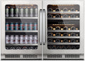 Whynter 46 Bottles Wine Cooler & 140 Cans Beverage Refrigerator, 48 Inch Wine Fridge Dual Zone, 40-65°F Wine Refrigerator, Built-in or Freestanding for Home Bar Kitchen Office