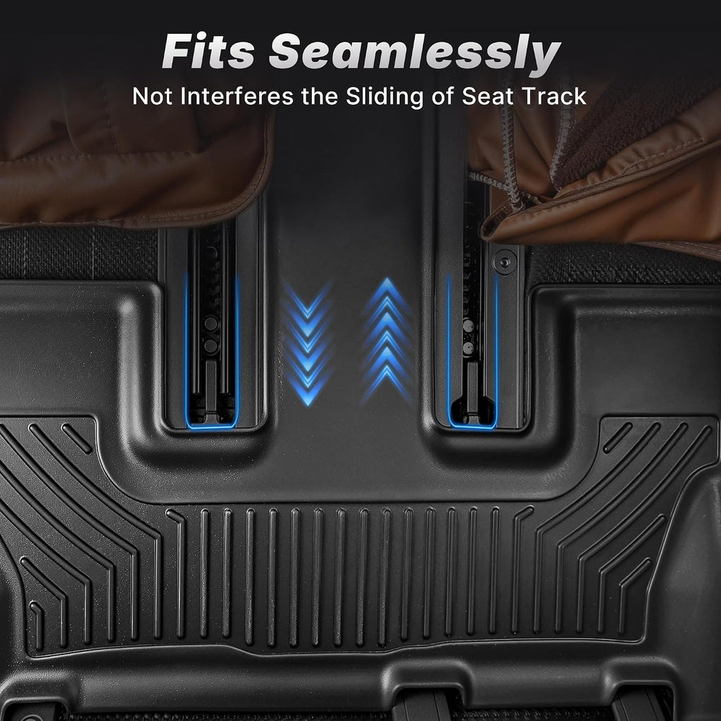OEDRO Floor Mats Fit for 2018-2025 Chevrolet Traverse 7 Seats with 2nd Row Bucket Seats, Custom Fit All Weather Floor Mats Liners 3 Row & Cargo Liner Behind
