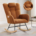 Rocking Chair Nursery Teddy, Upholstered Baby Fluffy Glider Rocker for Adults Small Spaces Indoor,Nursing Chairs for Living Room, Bedroom