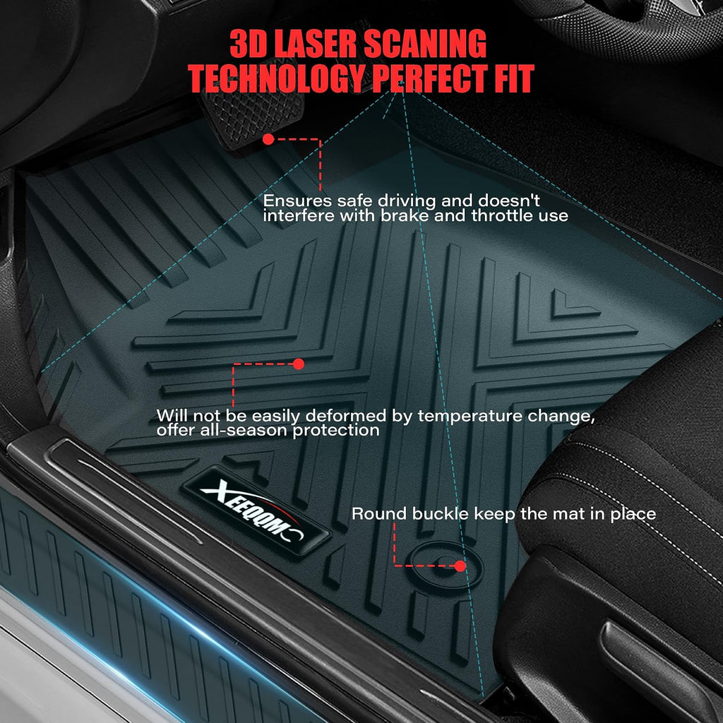 Floor Mats for 2021-2025 2026 Chevrolet/Chevy Suburban/GMC Yukon XL 7 Seats with Cargo Liner All Weather TPE Protection Floor Liners Full Set with Trunk Mat for Chevrolet Suburban Accessories