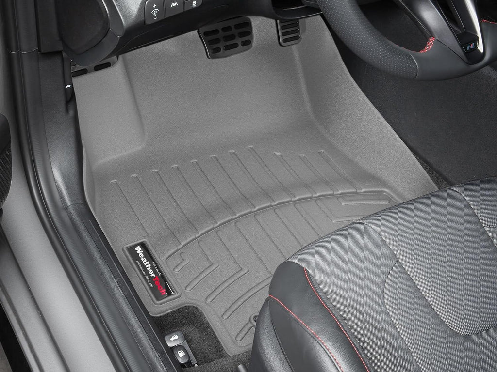 WeatherTech Custom Fit FloorLiners for Hyundai Elantra Hybrid, Elantra, Elantra N - 1st Row (4616521), Grey