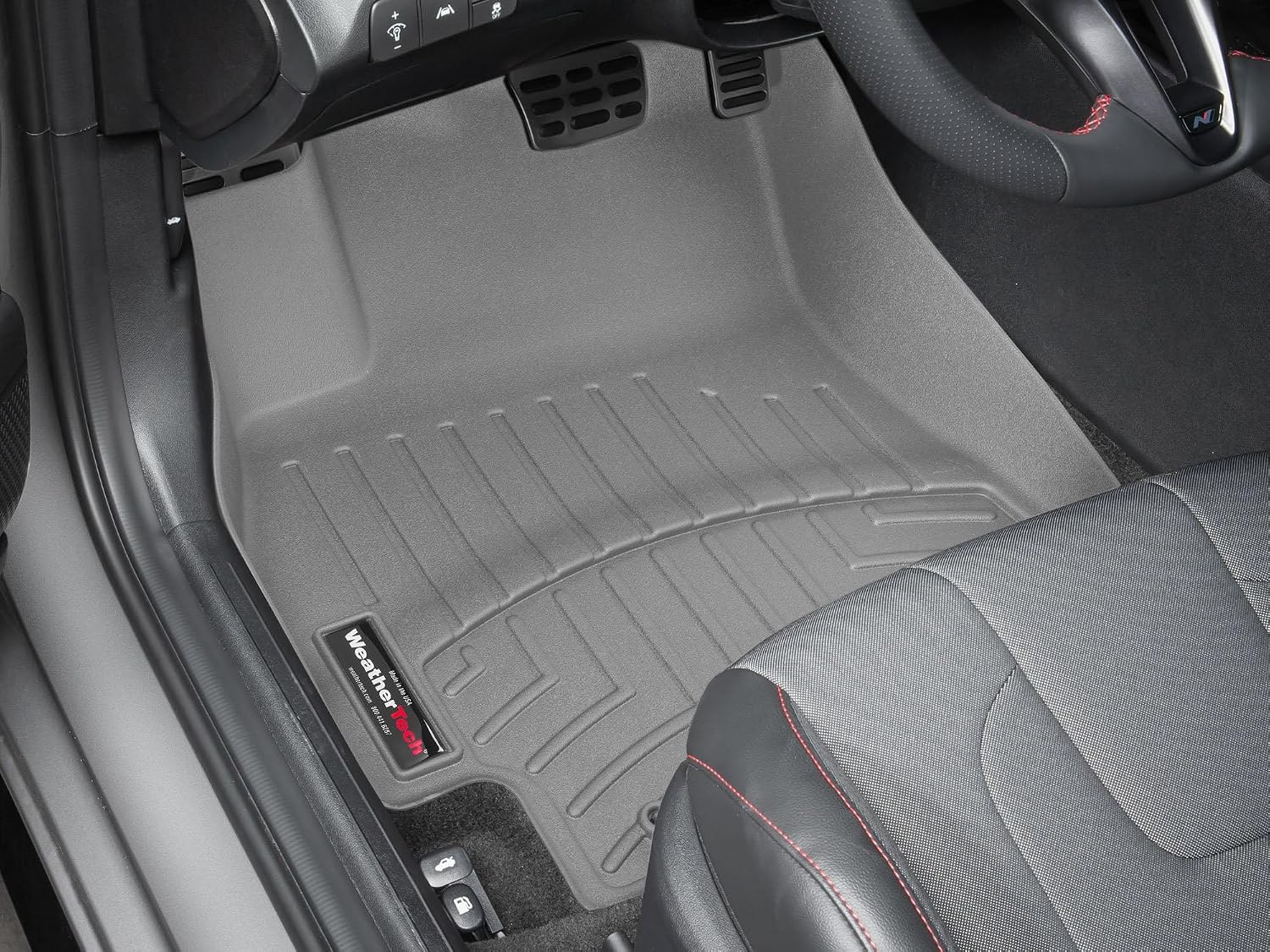 WeatherTech Custom Fit FloorLiners for Hyundai Elantra Hybrid, Elantra, Elantra N - 1st Row (4616521), Grey