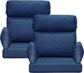 Outdoor High Back Chair Cushion, 2 Pack 48 x 24 inches Patio Chair Cushions Water Repellent Rocking Cushions Indoor Furniture Seat Pad with 2 Pillows, Navy
